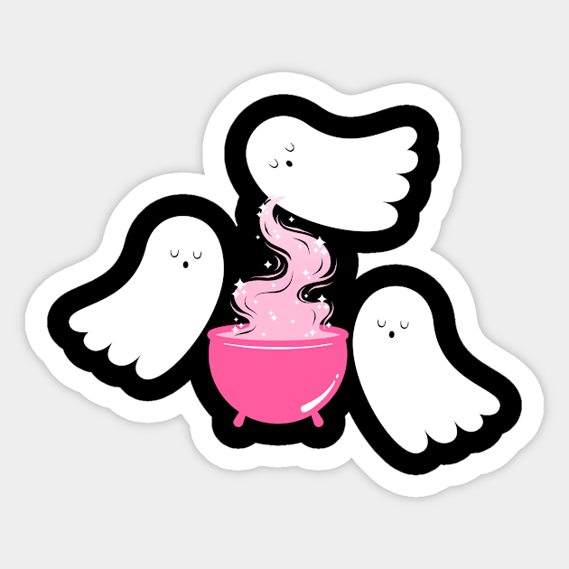 Witchy Ghosts Sticker by Kimberly Sterling